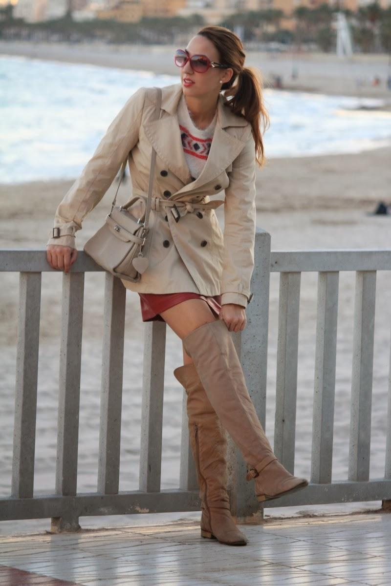 Trench + high-boots Trench + high-boots