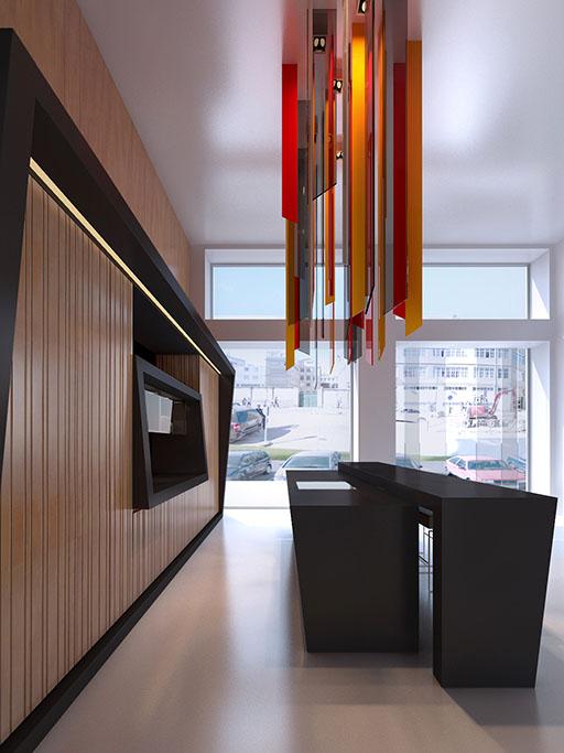 A-cero Projects A-cero presenta un nuevo diseño de cocina para Grupo RG en un showroom de A Coruña.