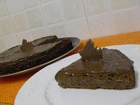 Tarta de caqui y chocolate sin lactosa