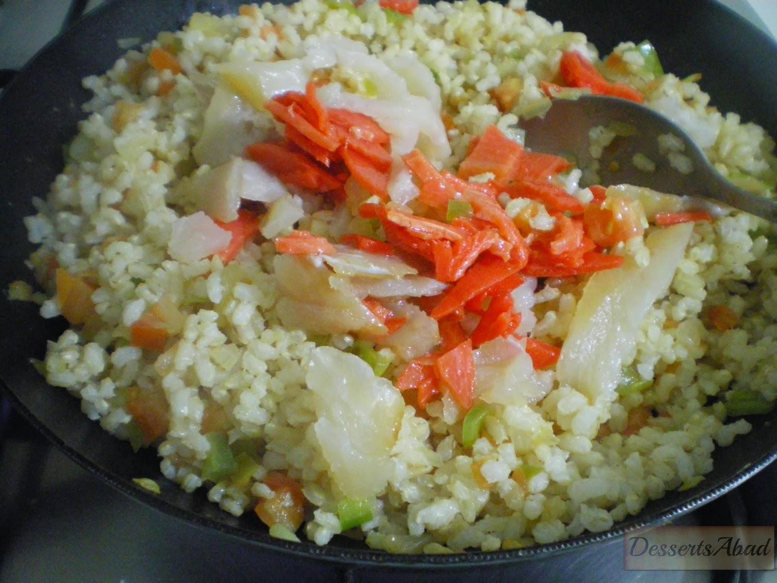 Pastel de arroz con ahumados Pastel de arroz con ahumados