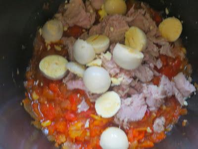 Huevos rellenos gratinados olla GM Huevos rellenos gratinados olla GM