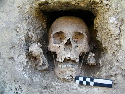 México investiga un templo con cráneos incrustados dedicado al dios del inframundo