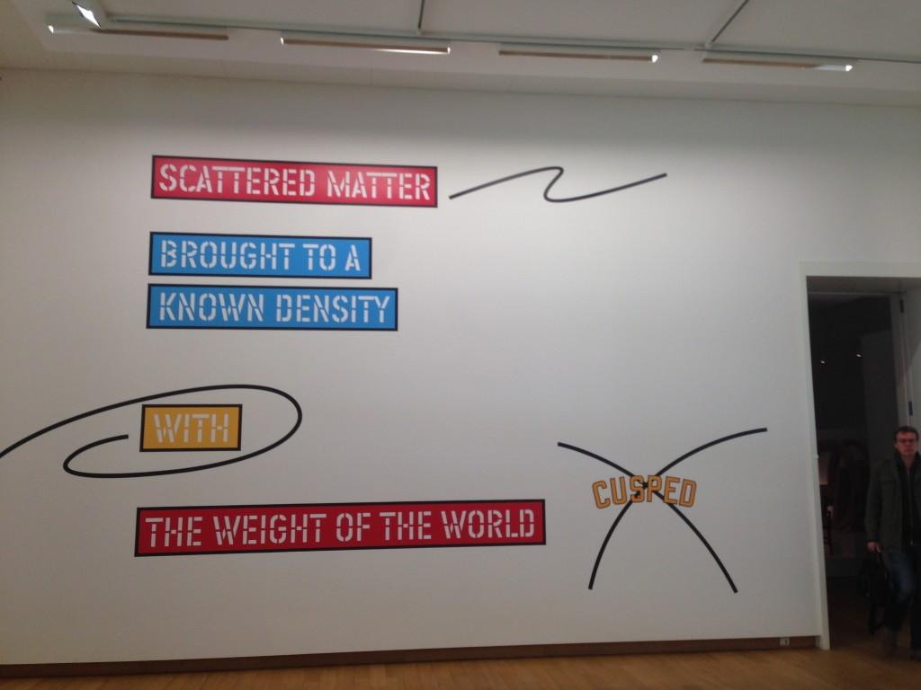 Lawrence Weiner Scattered matter/brought to a known density of the world/cusped, 2007 Vinilo