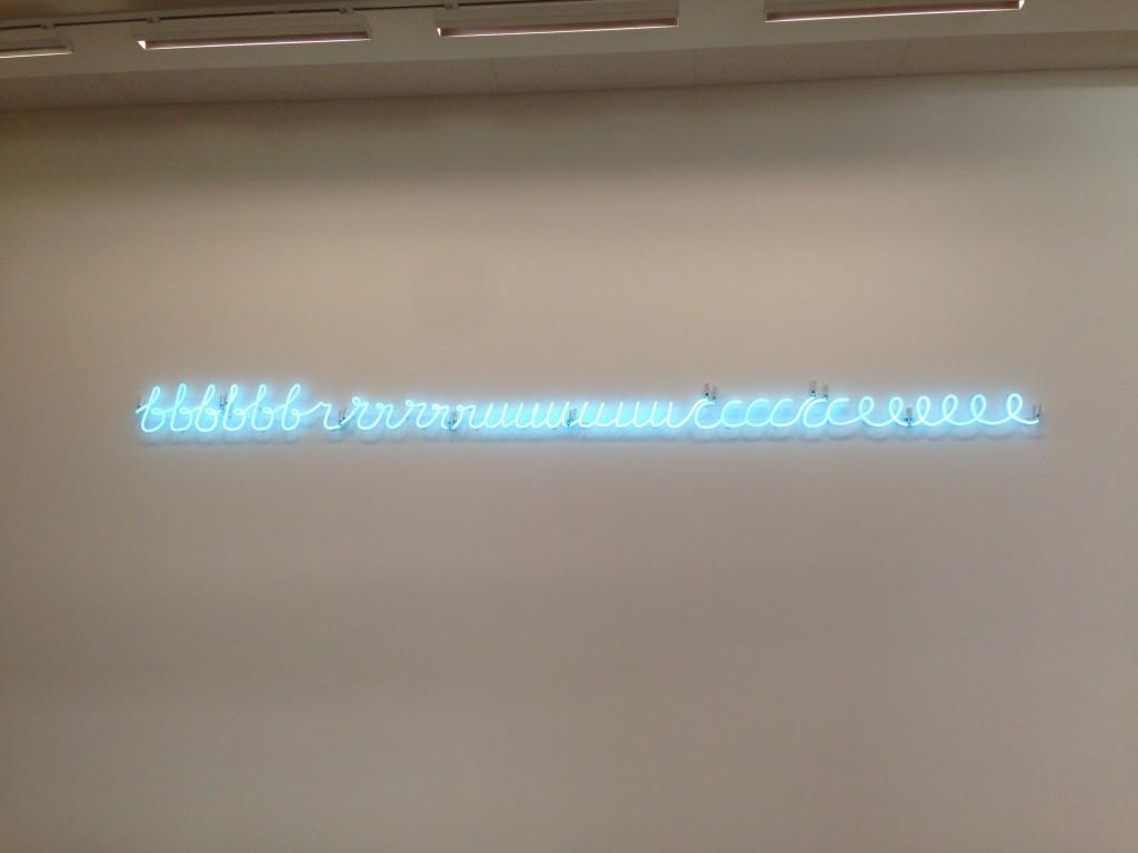 Bruce Nauman My name as thought it were written on the surface of the moon, 1968 Luz de neon