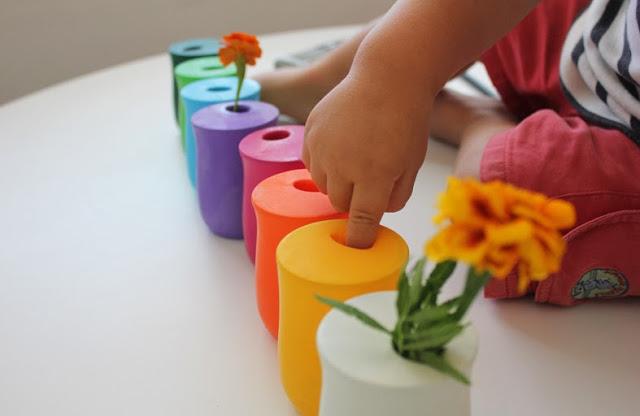 Mini jarrones de colores - DIY Mini jarrones de colores - DIY