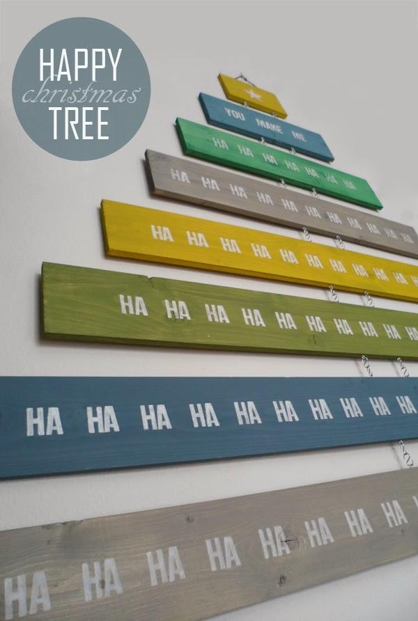 DIY: ÁRBOL DE NAVIDAD CON LISTONES DE ABETO PINTADO DIY: ÁRBOL DE NAVIDAD CON LISTONES DE ABETO PINTADO