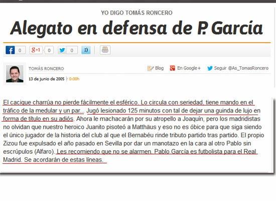 Tomás Roncero a toro pasado Tomás Roncero a toro pasado
