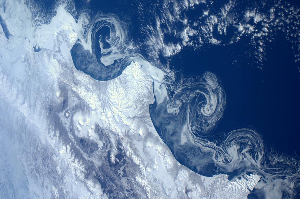 Espirales de hielo 30 Impresionantes imágenes del Planeta Tierra visto desde el Espacio 