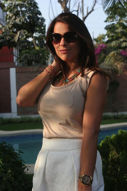 Falda blanca Falda blanca para verano