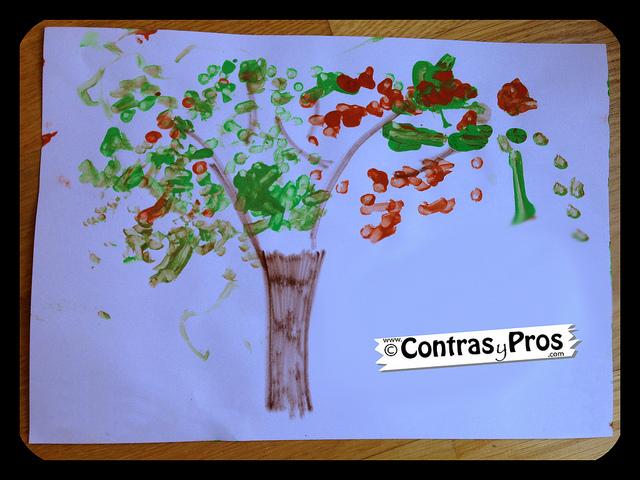 … de hacer un árbol con lunares Árbol de lunares