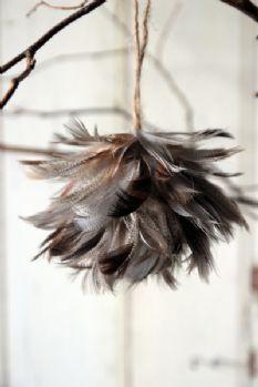 Feather Christmas Decoration - Natural