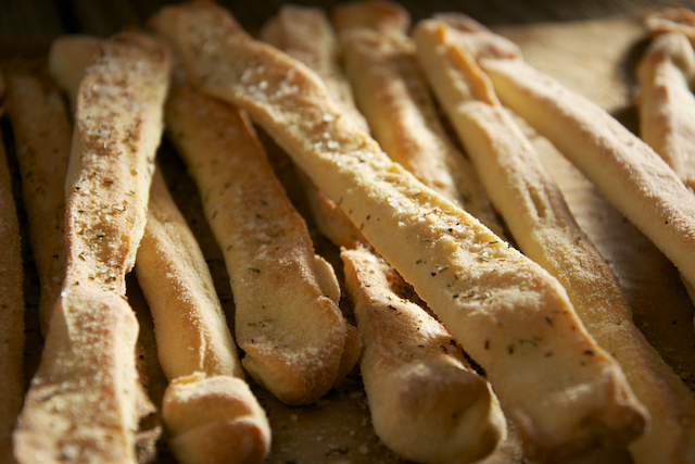 Grissinis, colines, palitos de pan o breadsticks