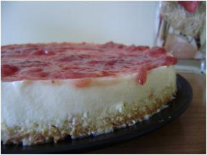 Tarta de Queso con Mermelada de Fresas Tarta de queso