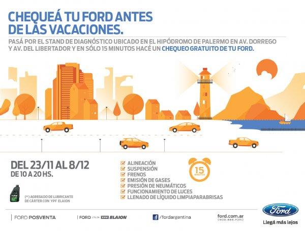 Ford realizará controles de autos en el Hipódromo de Palermo Ford realizará controles de autos en el Hipódromo de Palermo