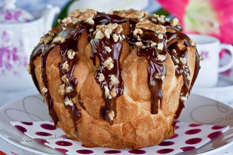 PAN DE MONO RELLENO DE CHOCOLATE Y NUECES PAN DE MONO RELLENO DE CHOCOLATE Y NUECES