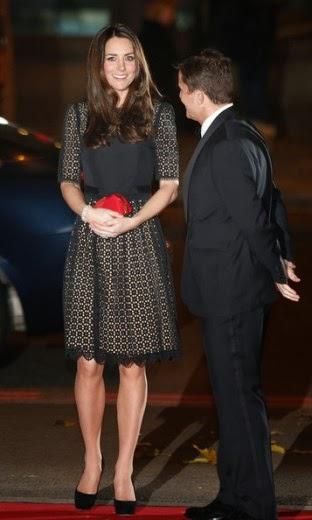Kate Middleton, de Temperley London y Jimmy Choo, en la SportsBall de Londres