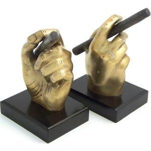 Golden Cigar Bookends