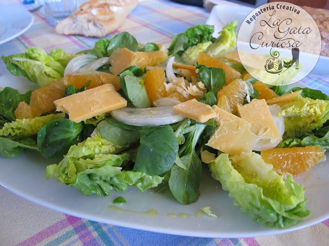 ENSALADA DE CANONIGOS CON MANDARINAS ENSALADA DE CANONIGOS CON MANDARINAS