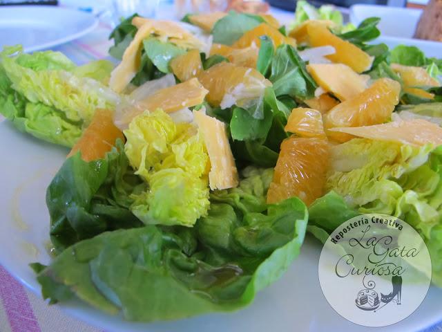 ENSALADA DE CANONIGOS CON MANDARINAS ENSALADA DE CANONIGOS CON MANDARINAS