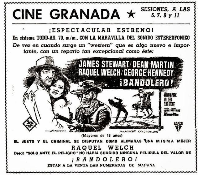 Los grandes estrenos en TODD-AO 70 mm en el Cine Granada (primera parte) (Granada-España)