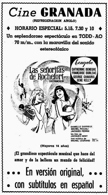 Los grandes estrenos en TODD-AO 70 mm en el Cine Granada (primera parte) (Granada-España)