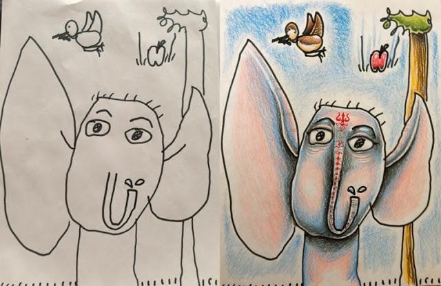 Gente increíble: un padre colorea los dibujos de sus hijos de forma espectacular Gente increíble: un padre colorea los dibujos de sus hijos de forma espectacular
