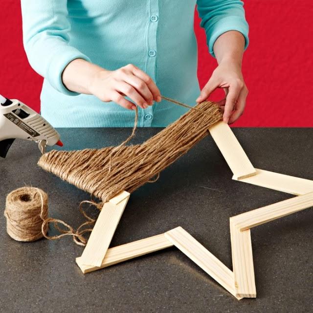 DIY Navidad: Estrella decorativa de cuerda