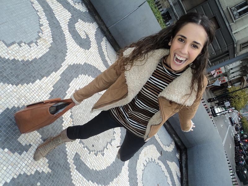 Camel & Black stripes