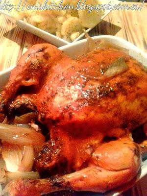 Pollo al curry con cebolla asada Pollo al curry con cebolla asada