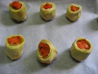 ALCACHOFAS RELLENAS CON SOBRASADA ALCACHOFAS RELLENAS CON SOBRASADA