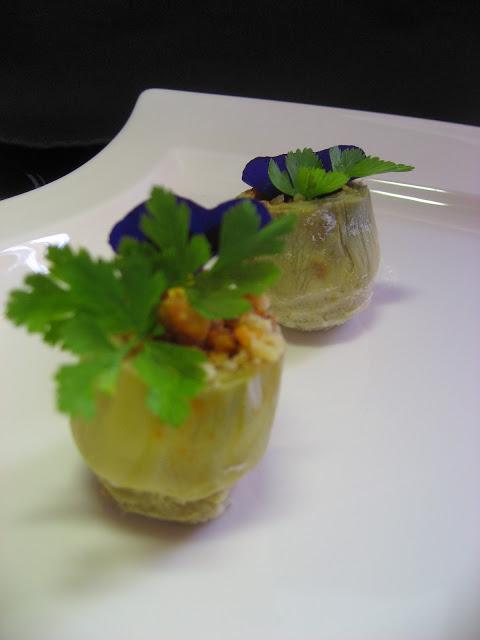 ALCACHOFAS RELLENAS CON SOBRASADA ALCACHOFAS RELLENAS CON SOBRASADA