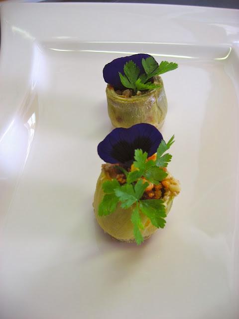 ALCACHOFAS RELLENAS CON SOBRASADA ALCACHOFAS RELLENAS CON SOBRASADA