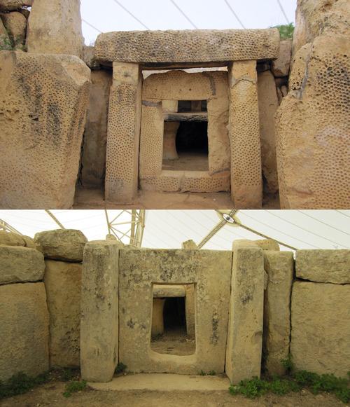 Templos megalíticos de Malta Detalle del acabado de los templos malteses