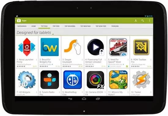 Google Play ya diferencia las aplicaciones específicas para Tabletas