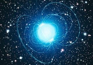 Impresión artística del magnetar en el cúmulo estelar  Westerlund 1