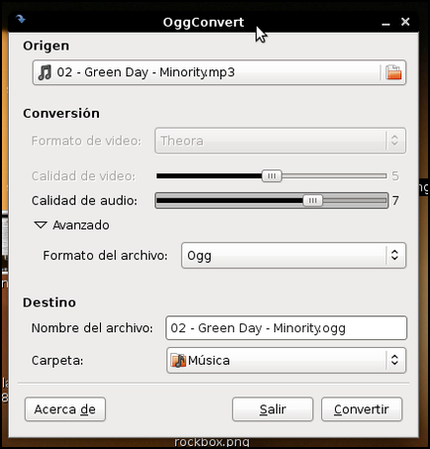 Convertir música a formatos libres. Convertir música a formatos libres.