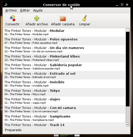 Convertir música a formatos libres. Convertir música a formatos libres.