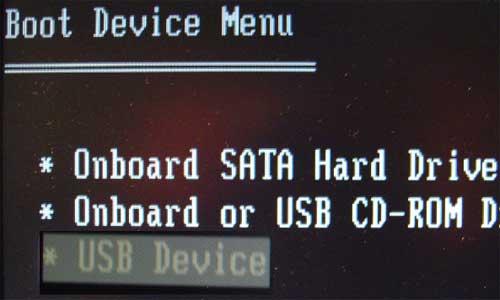 boot menu device