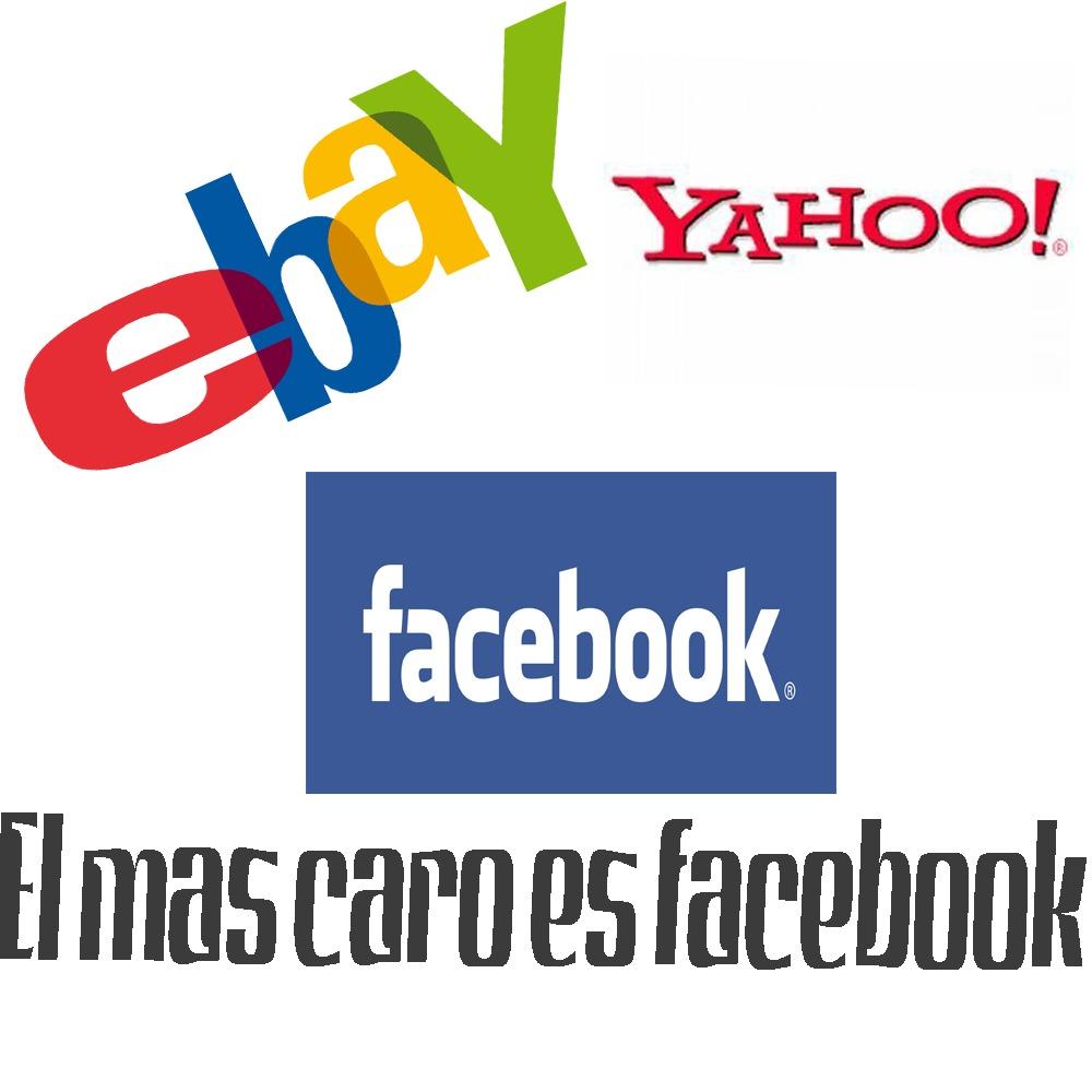 Facebook es más caro que Yahoo y Ebay
