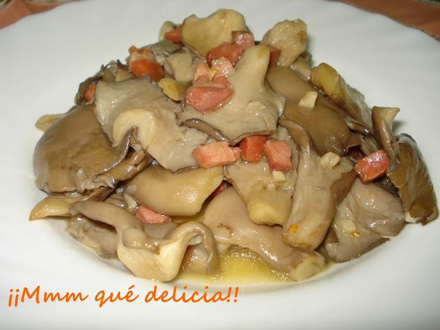 SETAS CON JAMÓN SETAS CON JAMÓN