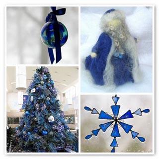 Decoración de Navidad en color azul Decoración de Navidad en color azul