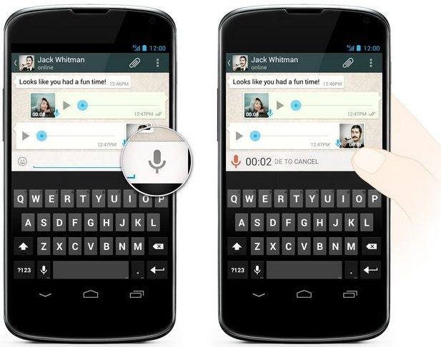 WhatsApp mensajes de voz