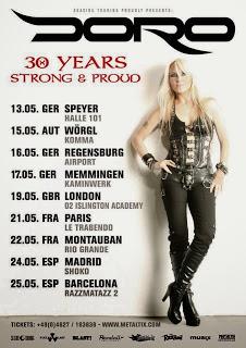 La gira 30 Aniversario de Doro pasará por Madrid y Barcelona La gira 30 Aniversario de Doro pasará por Madrid y Barcelona