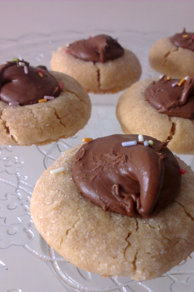 ♥ Galletas de crema de cacahuete y nutella