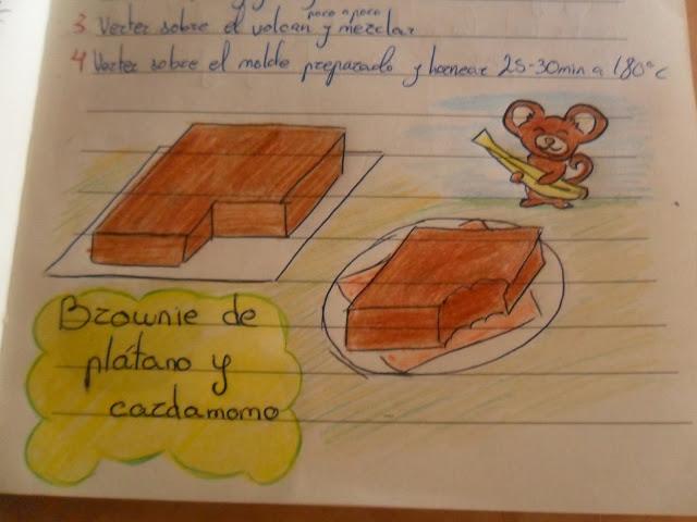 Brownie de platano y cardamomo Brownie de platano y cardamomo