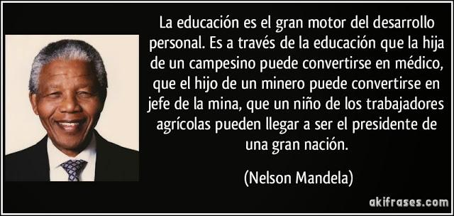 Pensamientos de Nelson Mandela sobre la educación