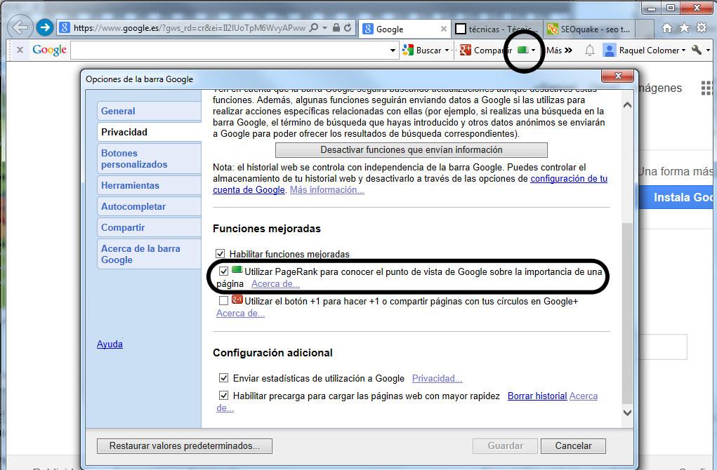 PageRank se actualizó al 6 de diciembre pagerank-google-toolbar
