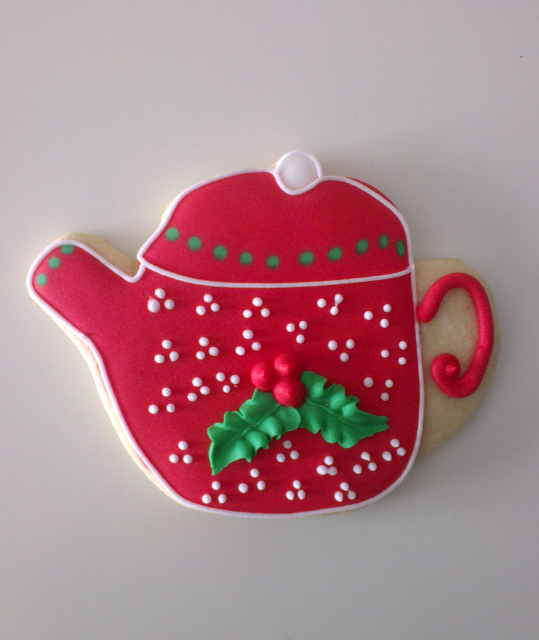 ♥ Galletas decoradas juego de té navideño