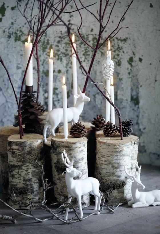 Naturales y sencillos centros de Navidad centros-mesa-navidad-natural09