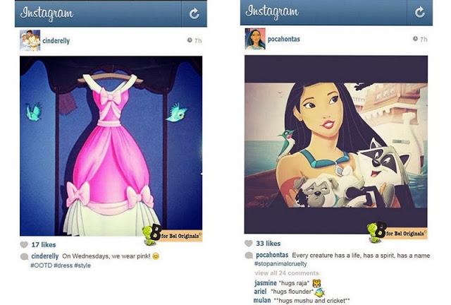 si las princesas Disney tuvieran Instagram...